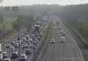 Long delays on the M62 Eastbound in Warrington following incident