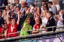 Ella Toone celebrating the FA Cup win with goalkeeper Mary Earps