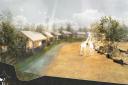 Artist impression of the lodges overlooking the savannah. Image from planning docs