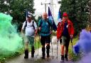 Andy Airey, Mike Palmer and Tim Owen have completed their third walk to raise money for Papyrus