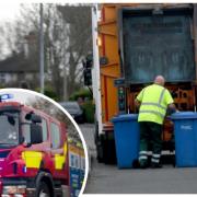 The bin lorry was on Bramhall Street when fire crews arrived