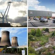 Clockwise from top left: Bolt of Lightning, Aldi, Daresbury Hall and Fiddler's Ferry