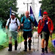 Andy Airey, Mike Palmer and Tim Owen have completed their third walk to raise money for Papyrus