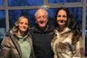 Newly appointed Woolston Rovers president Warren Whalley, centre, with Amy Jones and Susan Crank