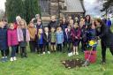 A tree planting ceremony was held to celebrate 150 years since the opening of Winwick Primary school