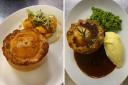 Some of the speciality pies at The Horseshoe Inn in Croft