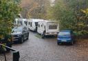 An unauthorised encampment of travellers remains in place in Birchwood after two weeks