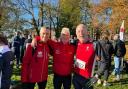 From left, Warrington Athletics Club's Steve Watmough, Dave Gill and Dave Watson