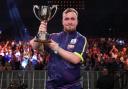 Luke Little with the PDC world youth title silverware he won in November. Picture: Kieran Cleeves-PDC