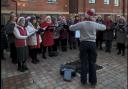 A choir surprised residents at a care home in Warrington