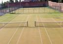 The tennis courts are ready for action