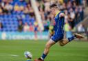 Josh Thewlis lands one of his four successful kicks at goal against Hull KR
