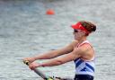Olivia Whitlam in race mode on Lake Dorney earlier this week. Picture by Jessica Mann