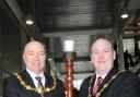 Mayor Clr Steve Wright with Lisburn Mayor Alderman William Leathem