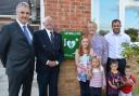 The defibrillator being put into Grappenhall Sports Club