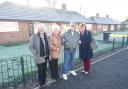 Cllr Pat Wright, Lyn Dunning, community enablement officer, and residents Lil Thompson and Dennis Higginson