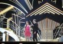 Lighting their way to success - UK Eurovision entry Electro Velvet take to the rehearsal stage in Vienna