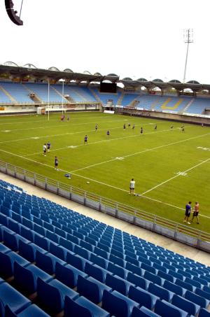 Stade Aime Giral as Warrington Wolves trained today