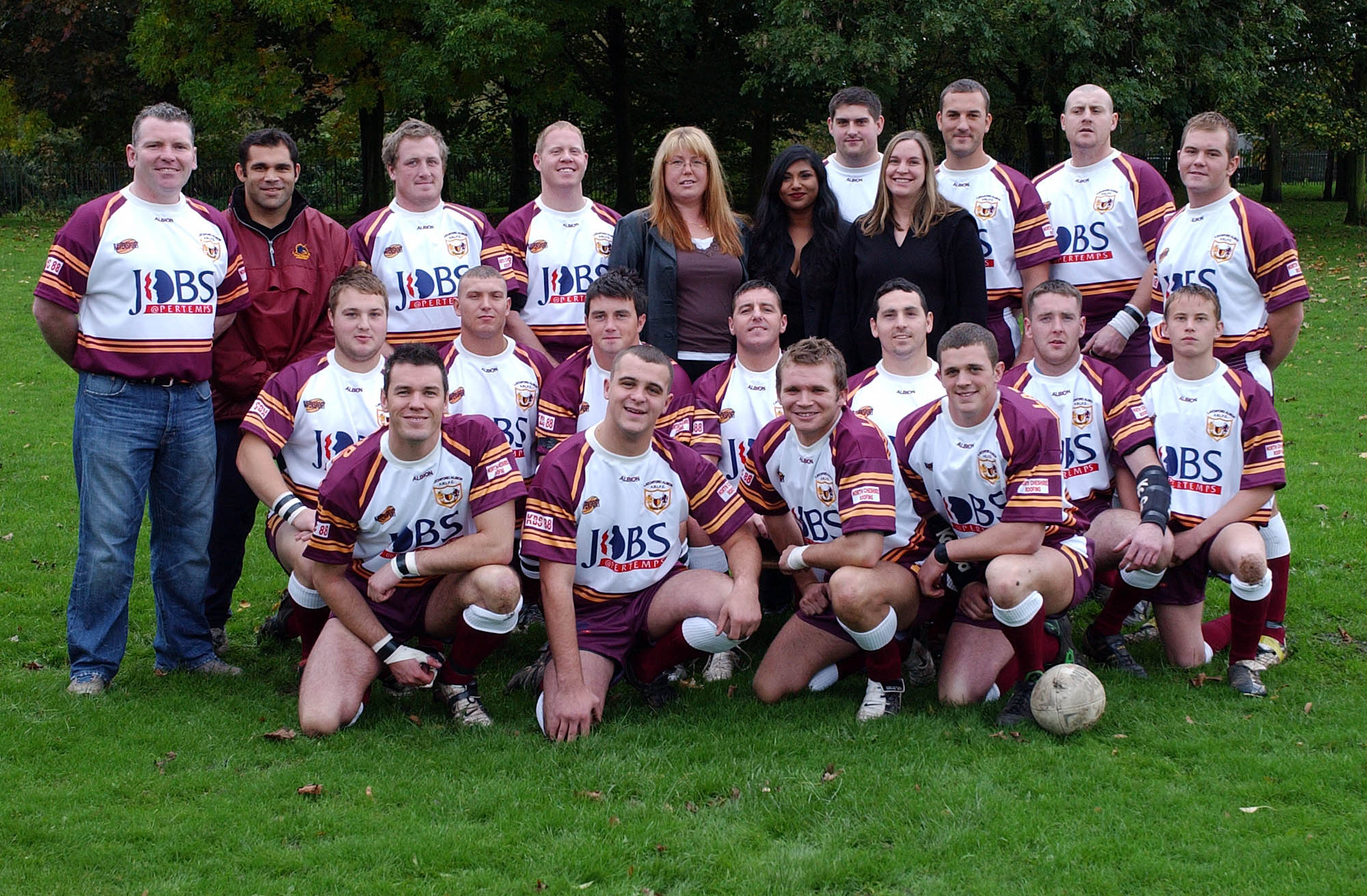 Back row, far left, Mike Byron and Sid Domic with the Latchford Albion team in 2004