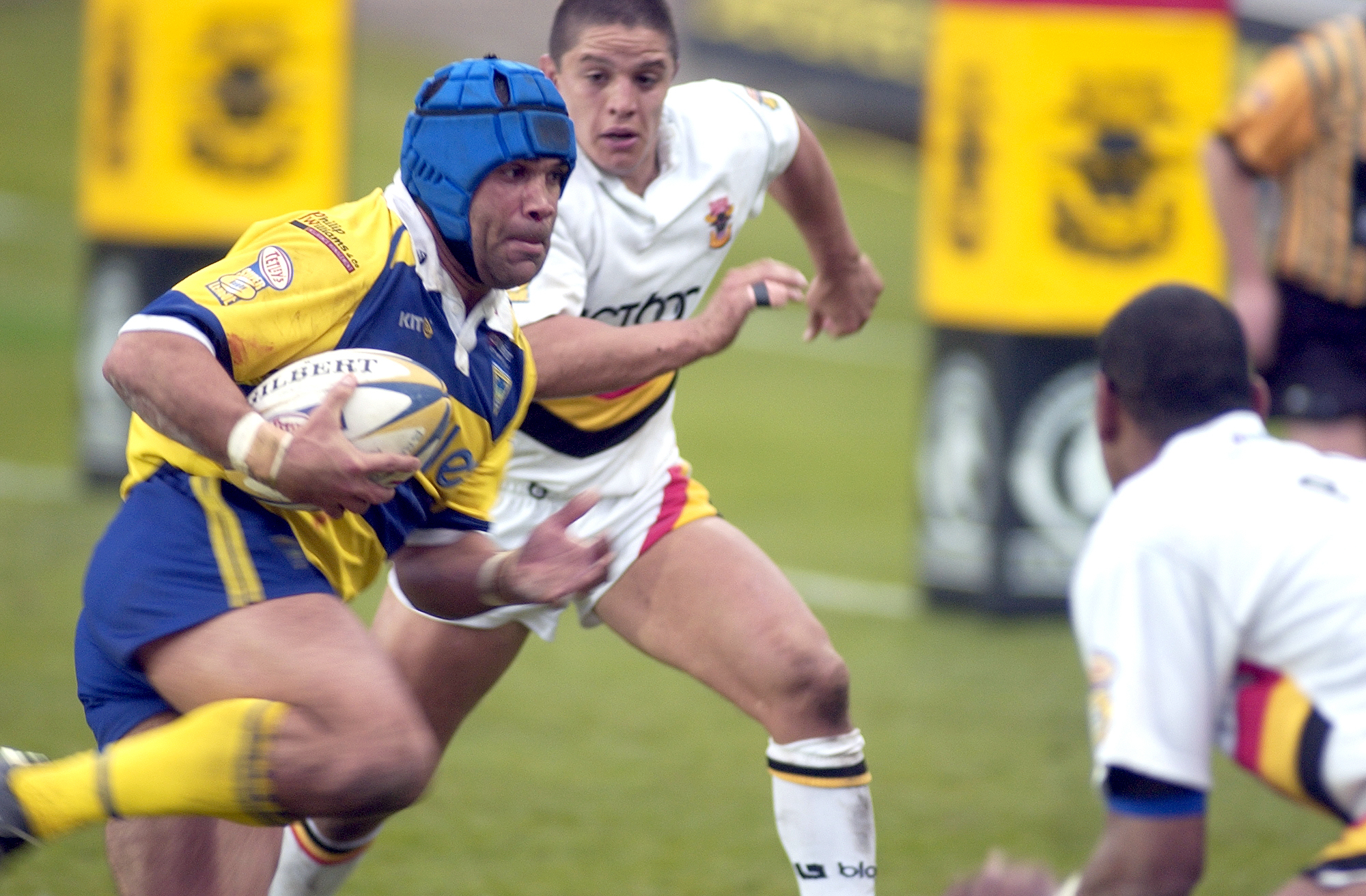 Sid Domic during his playing days with Warrington Wolves against Bradford Bulls