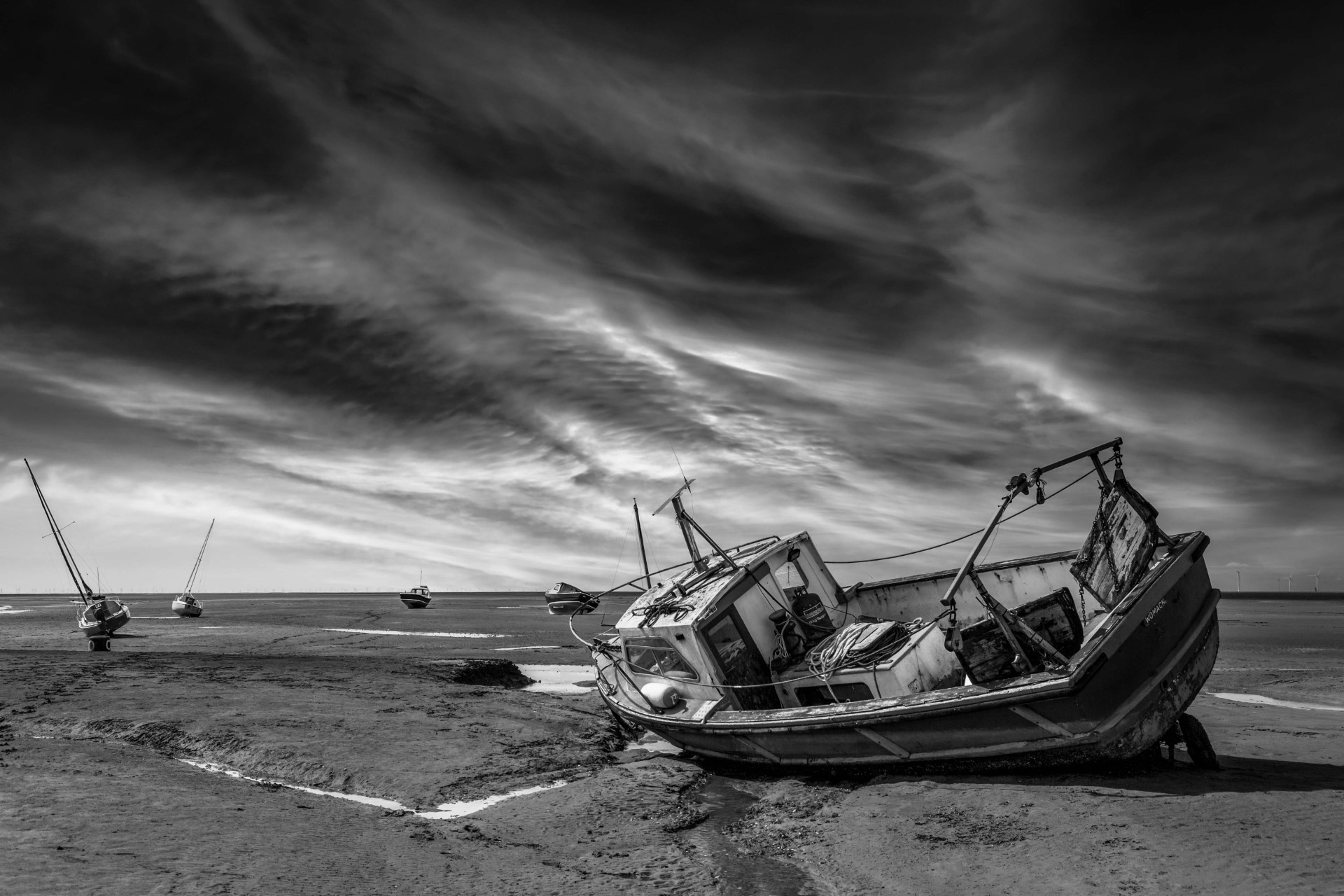Last ship at Meols, Wirral - Last years exhibition in Leedsand this years exhibition in May at Coningsby Gallery in London (also exhibited in Budapest, Athens, Melbourne, Montreal and Barcelona)