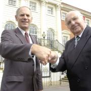 Clr Ian Marks and Clr Keith Bland when their alliance was agreed four years ago
