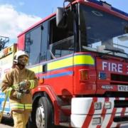 Firefighters tackled a bin fire on Stretton Road