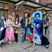 The cast of Parr Hall's annual pantomime were joined by Al Murray