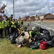 Volunteers of The New Cut Heritage and Ecology group have cleared spaces of litter to allow nature to grow back in the wild meadow