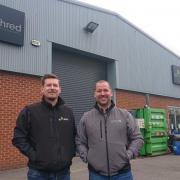 Owners of Ecoshred and Eco Lamp, Anthony Hulmes, 44 and Ben Dawbarn, 44