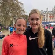 Imogen Wharton and Esme Heavey at the London Mini Marathon