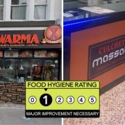 Two more takeaways in Warrington have been given low food hygiene ratings