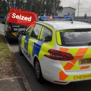 Police seized an uninsured van in Risley this afternoon, Tuesday