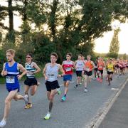 Brandon Quinton on his way to 11th place in the Mid Cheshire 5K