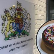 A woman living in Penketh died after choking on a doughnut, an inquest heard
