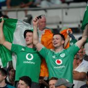 Irish Fans enjoying the atmosphere at Ireland's Rugby World Cup match against France