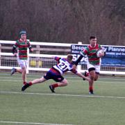 Jedeon Swanepoel on the attack for Warrington