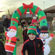 Pupils at St Peter's in Woolston took part in a sponsored 'Elf Run' to raise money for St Rocco's Hospice