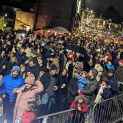 Huge crowds gathered on Christmas Eve in Lymm