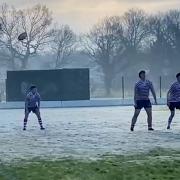 A frosty morning for the Warrington Rugby Club under 15s boys against Manchester