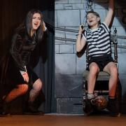 Wednesday Addams (Isabelle Nash) and Pugsley Addams (Oliver Matthews)
