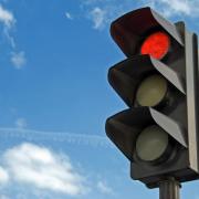 Temporary traffic lights in place on Great Sankey road