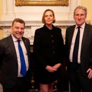MP Andy Carter, Louise Smith and schools minister Damian Hinds