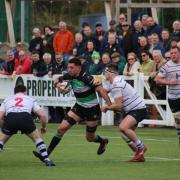 Ollie Higginson in action against Preston Grasshoppers