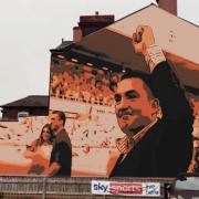 The proposed mural of Paul Cullen on the side of The Kings Head pub