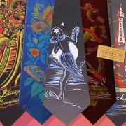 Some of the ties on display