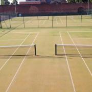 The tennis courts are ready for action