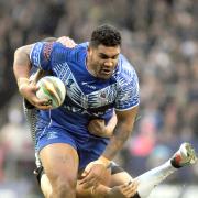 St Helens' new forward Mose Masoe on the charge. Pictures: MIKE BODEN