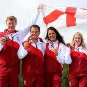 Steve Scott, left, and his shooting team-mates were in the medals. Picture courtesy of Press Association.
