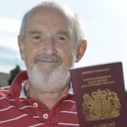 Peter gets  his hands on granddaughter Georgia’s passport 	 	IPQT30714